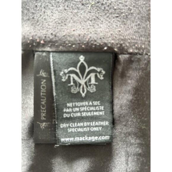 Mackage Womens Black Trench Spring Jacket Leather Trim , Satin Lining, Size 38 - Picture 6 of 8